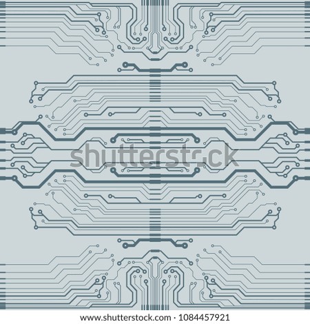Vector flat circuit board illustration.