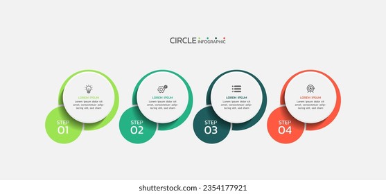 Vector flat circular diagram business infographic
