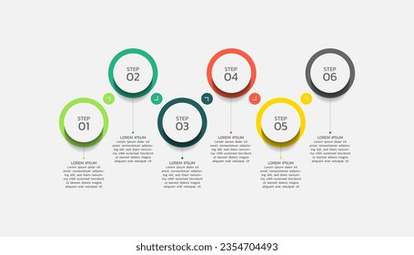 Gráfico circular circular de vectores: infografía de negocios