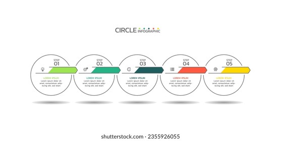 Vector flat circular diagram business infographic