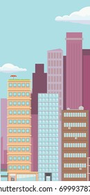 vector flat city skyline modern style vertical illustration. vector big city. real estate graphic banner concept