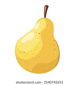 Vector flat clipart. Sweet pear in realistic style. Easy to change colors.