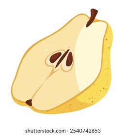 Vector flat clipart. Sweet pear in realistic style. Easy to change colors.