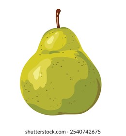 Vector flat clipart. Sweet pear in realistic style. Easy to change colors.