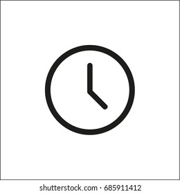 Vector flat clock icon