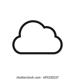 Vector flat cloud icon