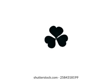 Vector flat clover shamrock isolated on green background Vector flat black Irish shamrock clover isolated on white background Black clover leaf icon. Vector illustration