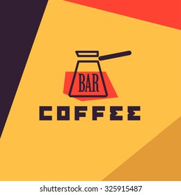 Vector flat coffee logo sample. Beautiful coffee brand template. Good for coffee and tea store, shop, also cafe and restaurant.