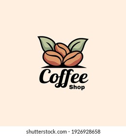Vector flat coffee logo template