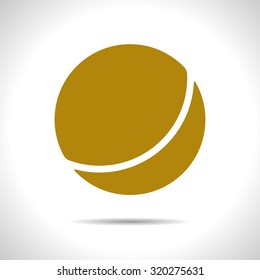 Vector flat color ball icon  on white background 