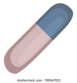 Vector Flat Color Eraser Tool on White Background