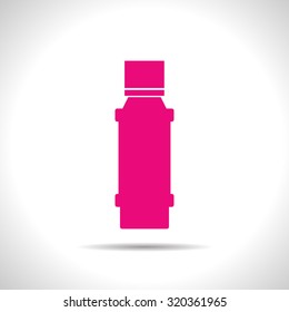 Vector flat color flavoring bottle  on white background . Kitchen icon 