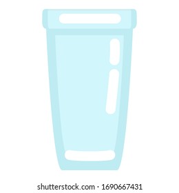 Vector Flat Color Icon - Glass of Water
