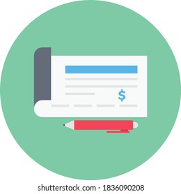 vector flat color line icon