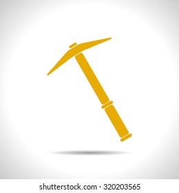 Vector flat color pick icon  on white background 