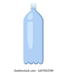 Vector Flat Color Plastic Bottle Icon
