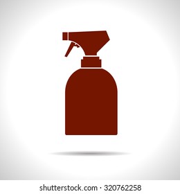 Vector flat color sprayer bottle  on white background 