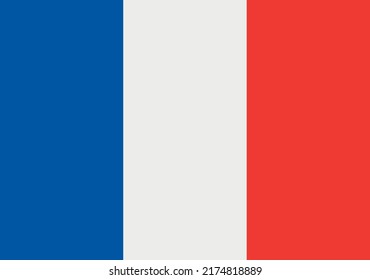 Vector flat colored France flag