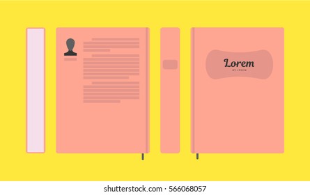 vector flat colorful book layout