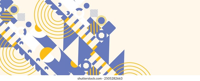 vector flat colorful geometric shapes background