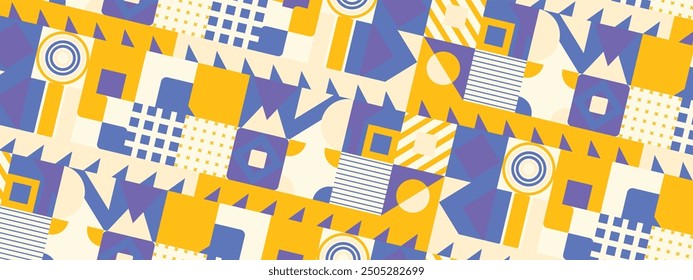 vector flat colorful geometric shapes background