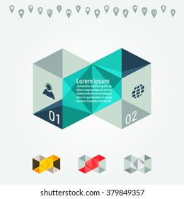 Vector FLAT  colorful infographics for your business presentations. Can be used for info graphics, graphic or website layout vector, numbered banners, diagram, web design.