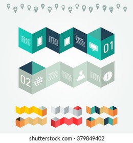 Vector FLAT  colorful infographics for your business presentations. Can be used for info graphics, graphic or website layout vector, numbered banners, diagram, web design.
