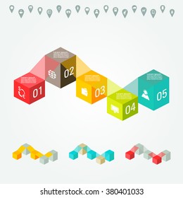 Vector FLAT colorful infographics for your business presentations. Can be used for info graphics, graphic or website layout vector, numbered banners, diagram, web design.