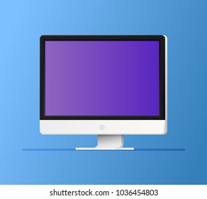 Vector flat computer monitor