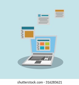 Vector flat concept of regularly distributed news publication via e-mail. Subscriptions as business model - vector illustration