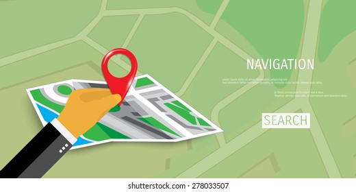 Vector flat concept of World travel and tourism. Navigation. Location search. Concepts for web banners and promotional materials.