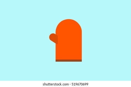 Vector flat cooking glove icon