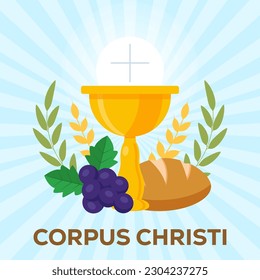 vector flat corpus christi illustration design