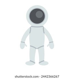 Vector flat cosmonaut isolated on white background