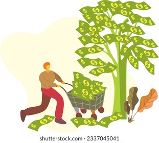 Vector flat crypto currency person business illustration.people holding bitcoin coin symbol isolated on white background. Design element for banner, poster, web, infographic.  