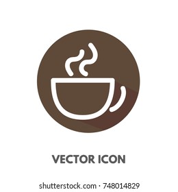 Vector flat cup icon. Stock round symbol for design.