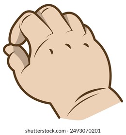vector flat cute baby hand icon isolated on white background.
