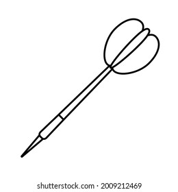Vector flat dart isolated on white background