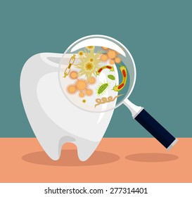 Vector flat dental illustration