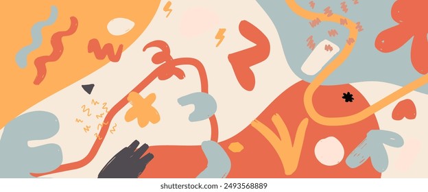 Vector flat design abstract element organic banner