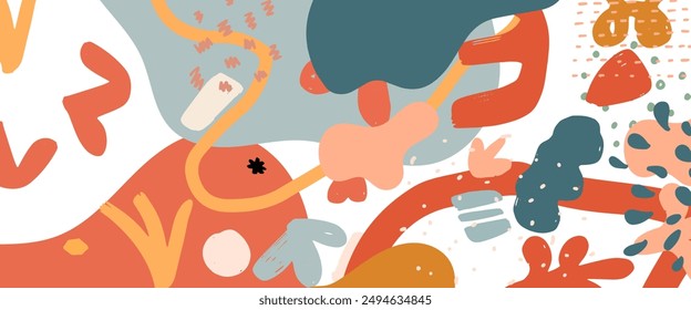 Vector flat design abstract element organic banner