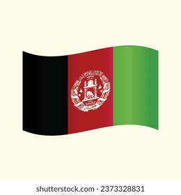 vector flat design Afghanistan national emblems
