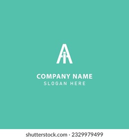 vector flat design ai letter initial logo