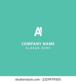 vector flat design ai letter initial logo