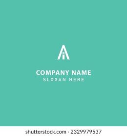 vector flat design ai letter initial logo