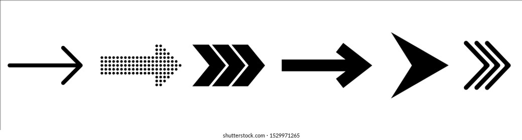 Vector flat design. Arrow pointer icon. Logo illustration.