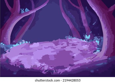 Vector Flat Design Art. Halloween
. Landscape Background Design 2