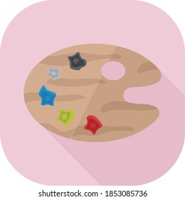 Paleta de arte de diseño plano vectorial. Ilustración del vector