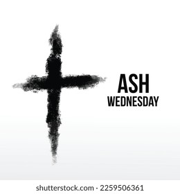 Vector flat design ash wednesday, perfect for office, company, school, social media, advertising, printing and more