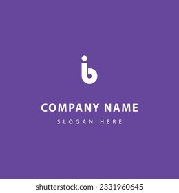 vector flat design bi letter initial logo